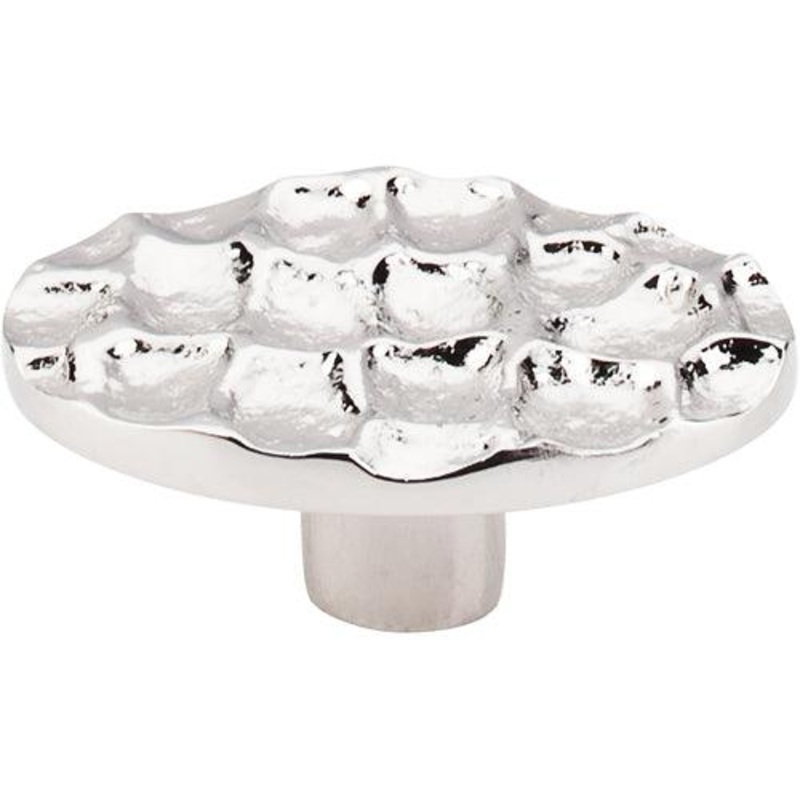 Top Knobs TK299PN Cobblestone Oval Knob 2 5/8 – Polished Nickel