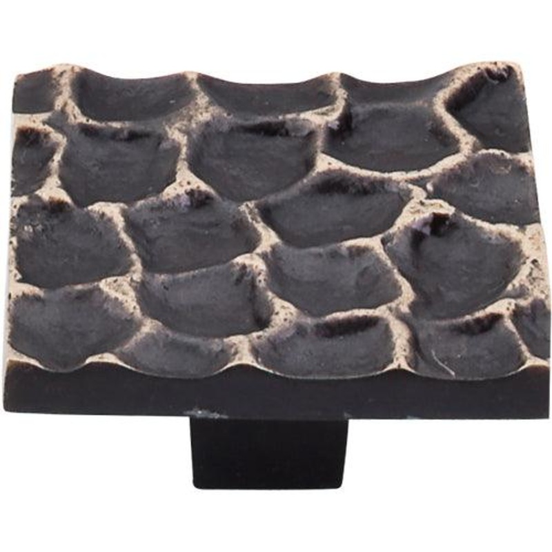 Top Knobs TK302BA Cobblestone Square Knob 1 15/16 – Brass Antique