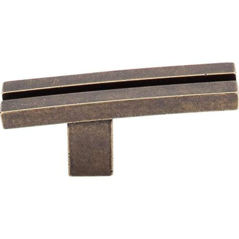 Top Knobs TK82GBZ Inset Rail Knob 2 5/8 – German Bronze
