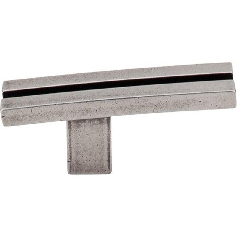 Top Knobs TK82PTA Inset Rail Knob 2 5/8 – Pewter Antique