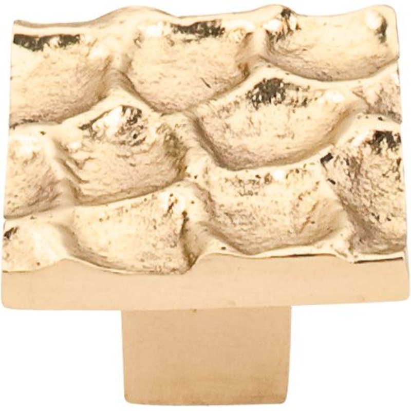 Top Knobs TK301BR Cobblestone Square Knob 1 3/8 – Brass