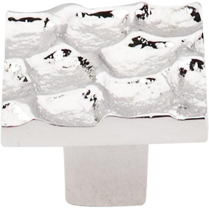 Top Knobs TK301PN Cobblestone Square Knob 1 3/8 – Polished Nickel