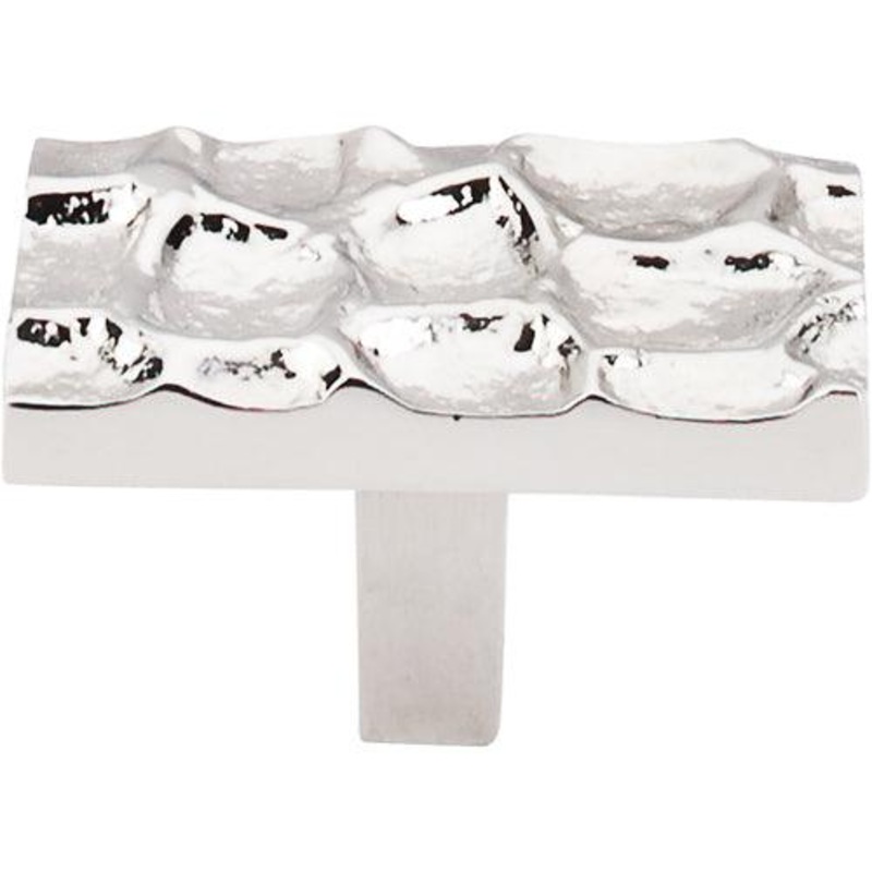 Top Knobs TK303PN Cobblestone Rectangle Knob 1 7/8 – Polished Nickel