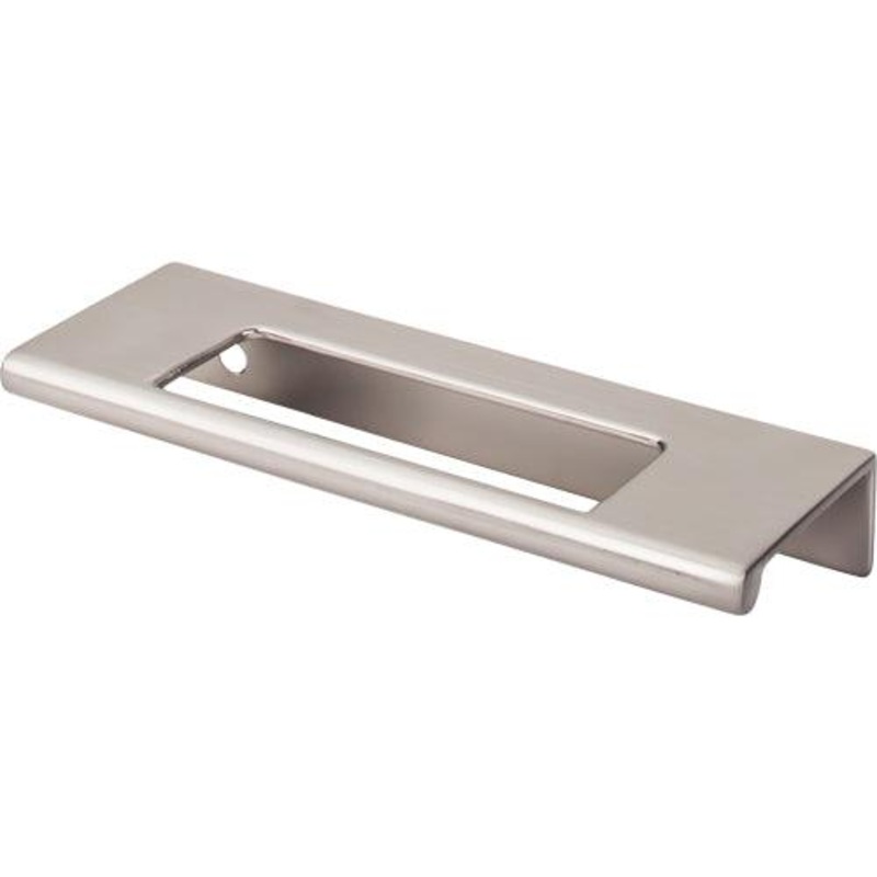 Top Knobs TK520BSN Europa Cut Out Tab Pull 3 3/4 (c-c) – Brushed Satin Nickel