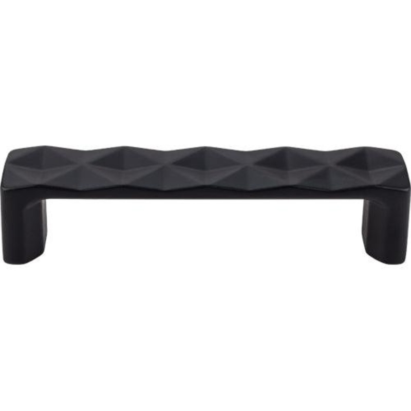 Top Knobs TK561BLK Quilted Pull 3 3/4 (c-c) – Flat Black