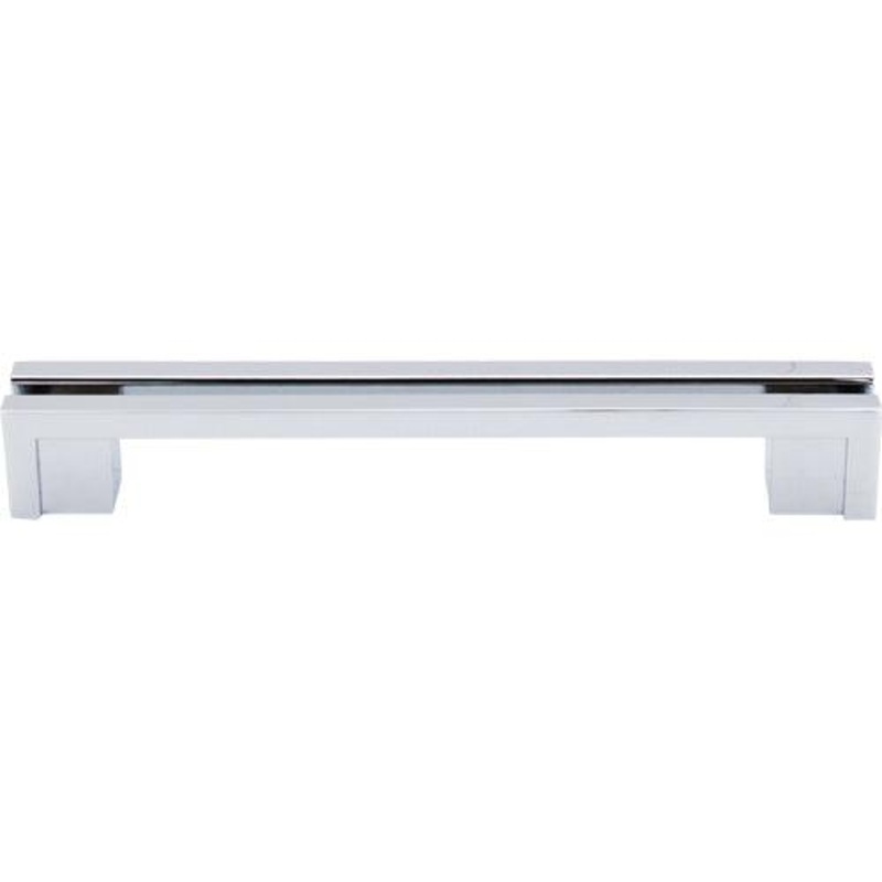 Top Knobs TK56PC Flat Rail Pull 5 (c-c) – Polished Chrome