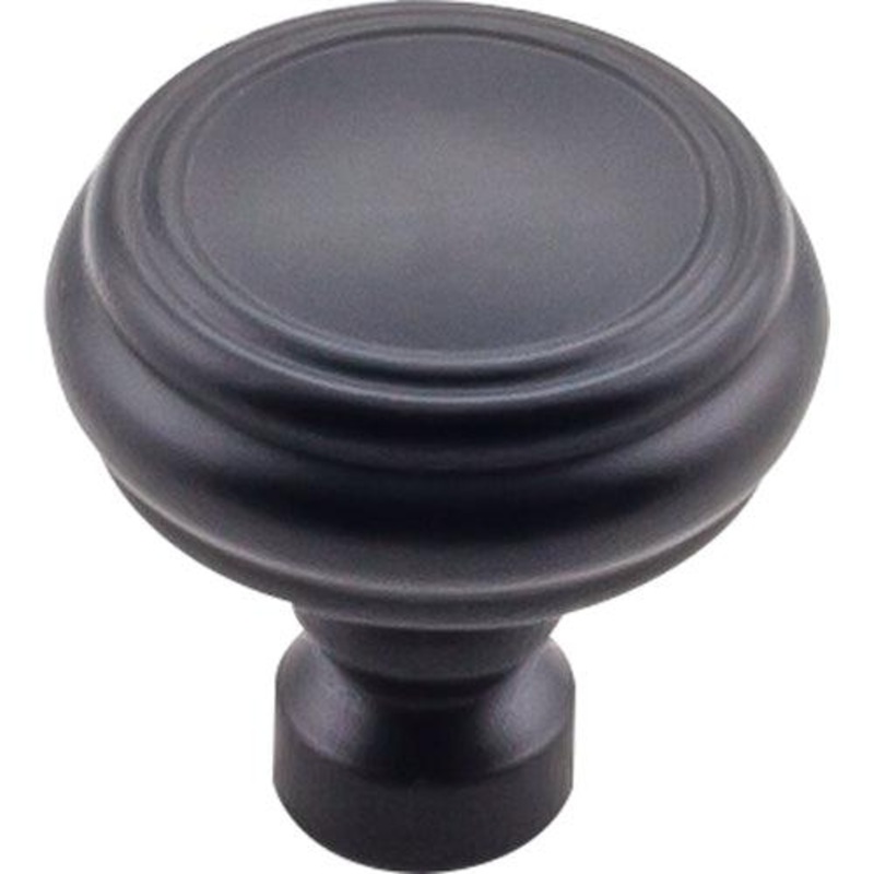 Top Knobs TK880BLK Brixton Rimmed Knob 1 1/4 Inch – Flat Black