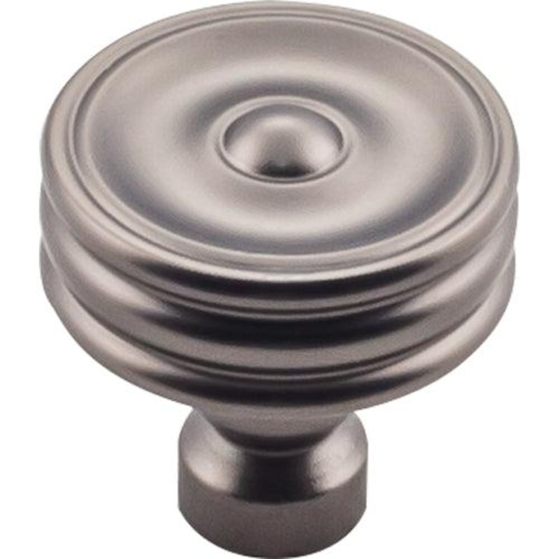 Top Knobs TK881AG Brixton Ridged Knob 1 1/4 Inch – Ash Gray