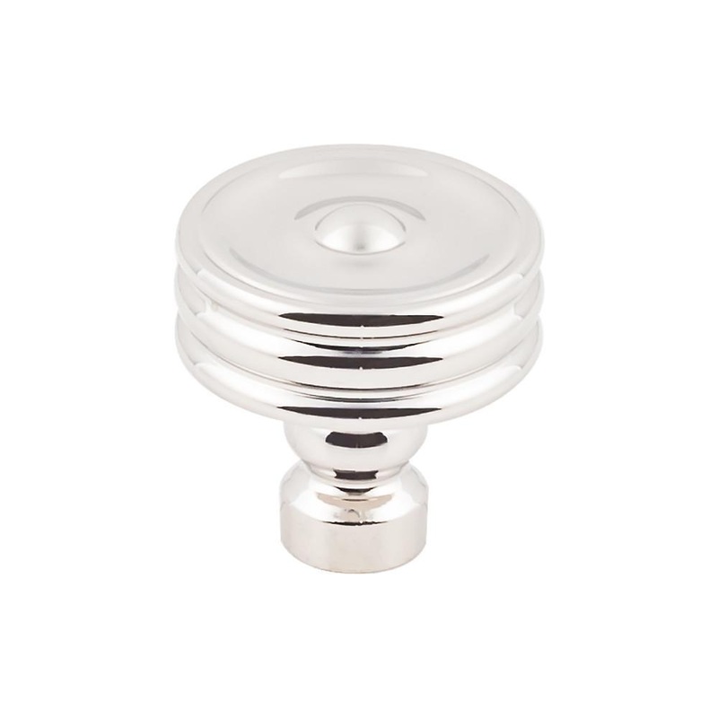 Top Knobs TK881PN Brixton Ridged Knob 1 1/4 Inch – Polished Nickel