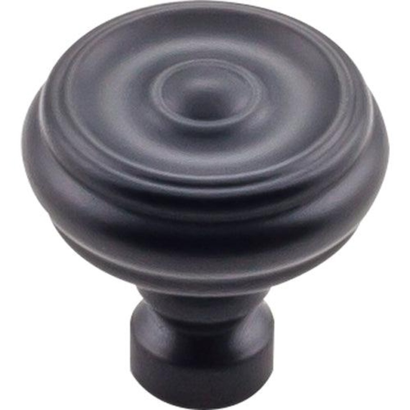 Top Knobs TK882BLK Brixton Button Knob 1 1/4 Inch – Flat Black