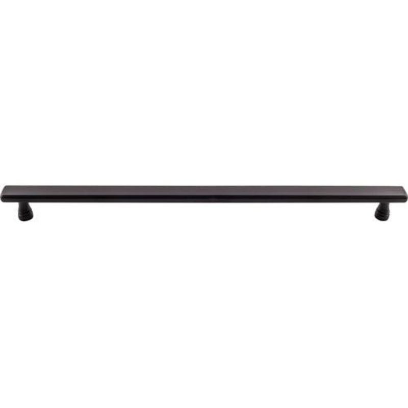Top Knobs TK857BLK Kingsbridge Pull 12 (c-c) – Flat Black