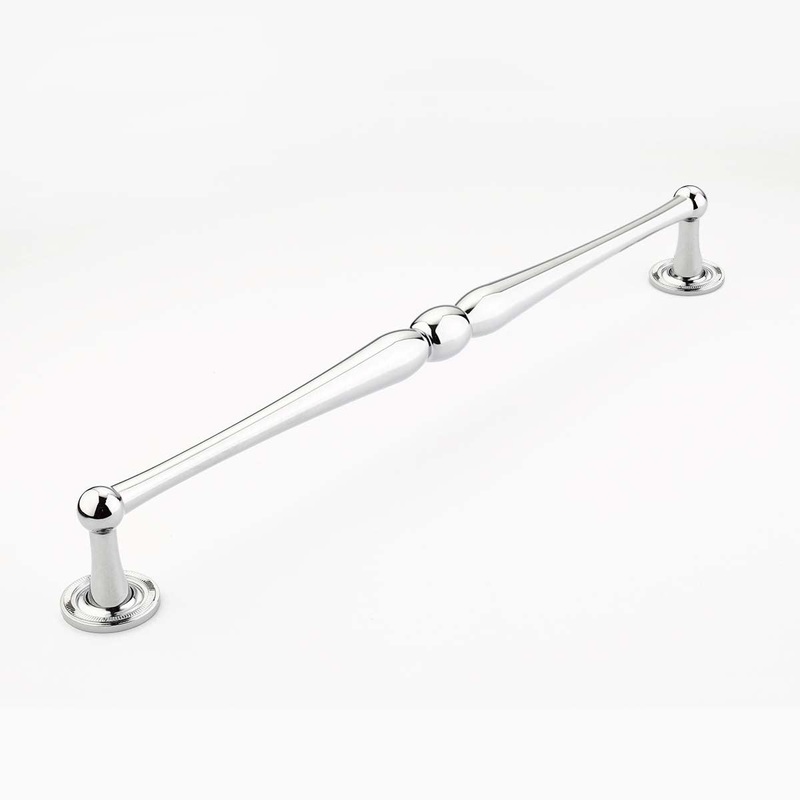 Schaub Appliance Pull, Knurled Footplate, Polished Chrome, 15 cc 578-26