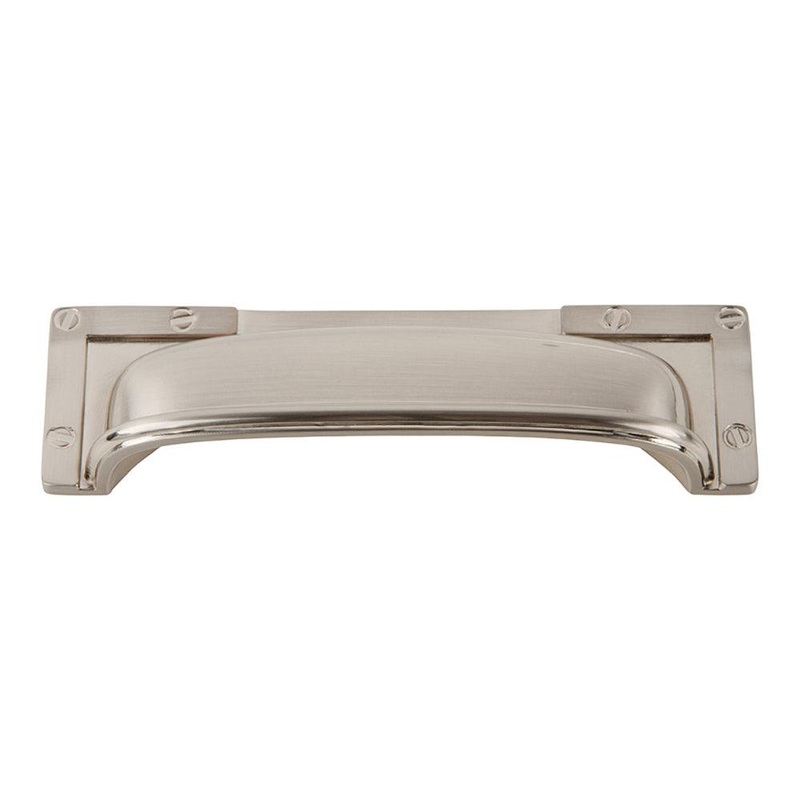 Atlas Homewares Campaign L-Bracket Cup Pull 96MM CC 382-BRN Brushed Nickel