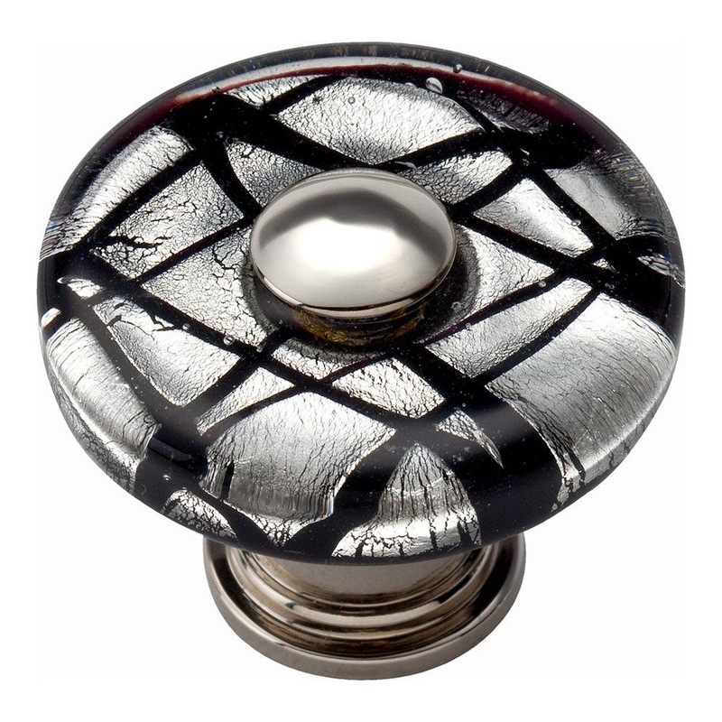 Atlas Homewares Eclipse Round Glass Knob 3208-CH Polished Chrome