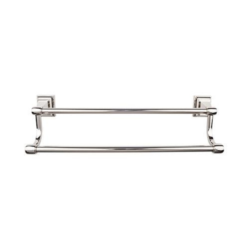 Top Knobs STK11PN Stratton Bath 30 Double Towel Bar – Polished Nickel