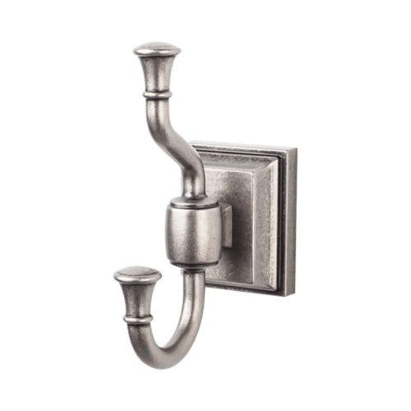 Top Knobs STK2AP Stratton Bath Double Hook – Antique Pewter
