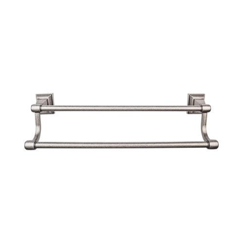 Top Knobs STK7AP Stratton Bath 18 Double Towel Bar – Antique Pewter