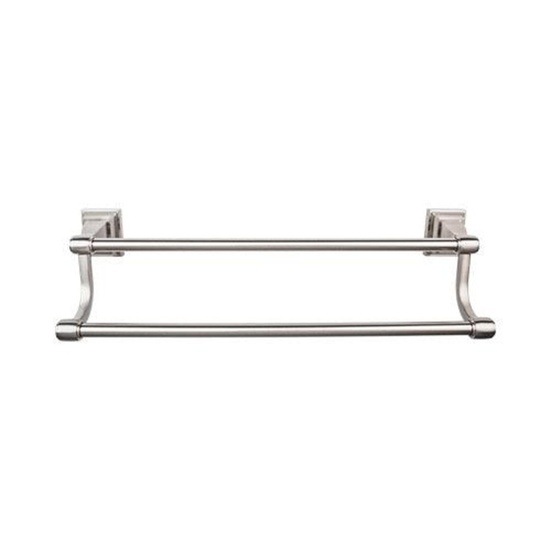 Top Knobs STK7BSN Stratton Bath 18 Double Towel Bar – Brushed Satin Nickel
