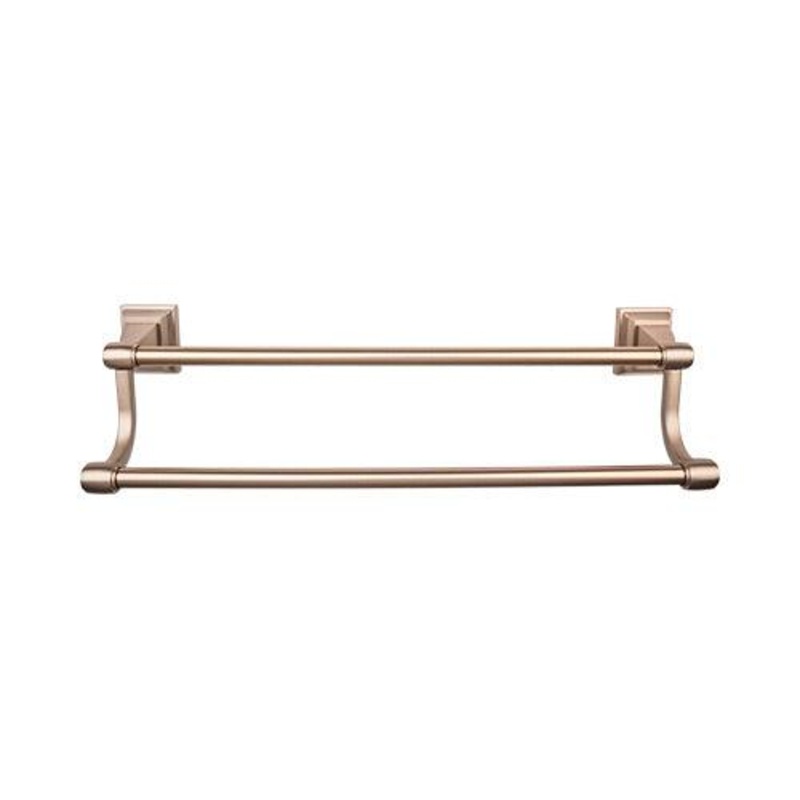 Top Knobs STK9BB Stratton Bath 24 Double Towel Bar – Brushed Bronze