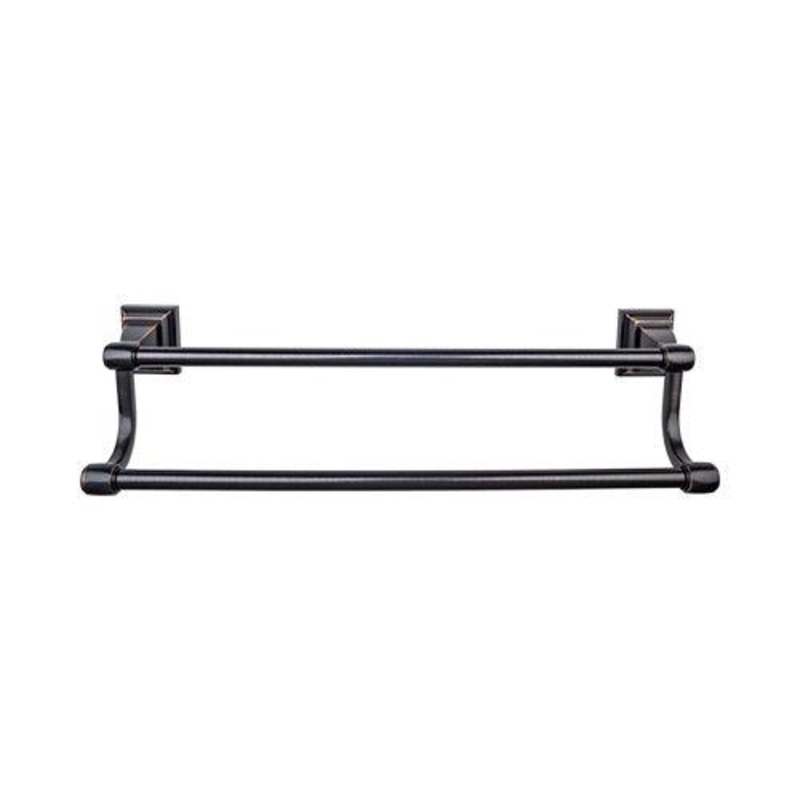 Top Knobs STK9TB Stratton Bath 24 Double Towel Bar – Tuscan Bronze