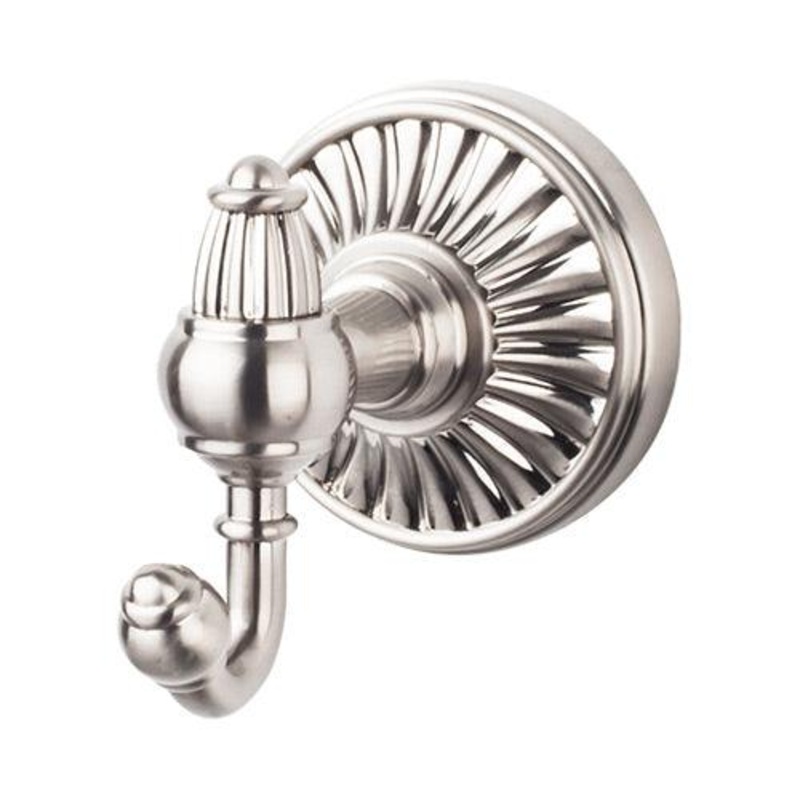 Top Knobs TUSC2BSN Tuscany Bath Double Hook – Brushed Satin Nickel