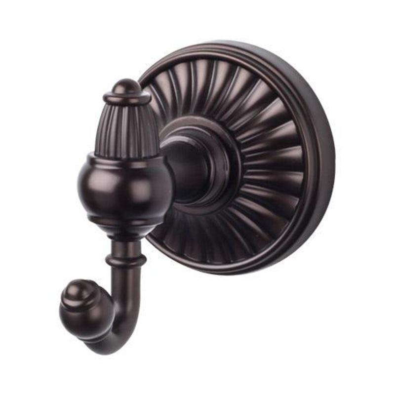 Top Knobs TUSC2ORB Tuscany Bath Double Hook – Oil Rubbed Bronze