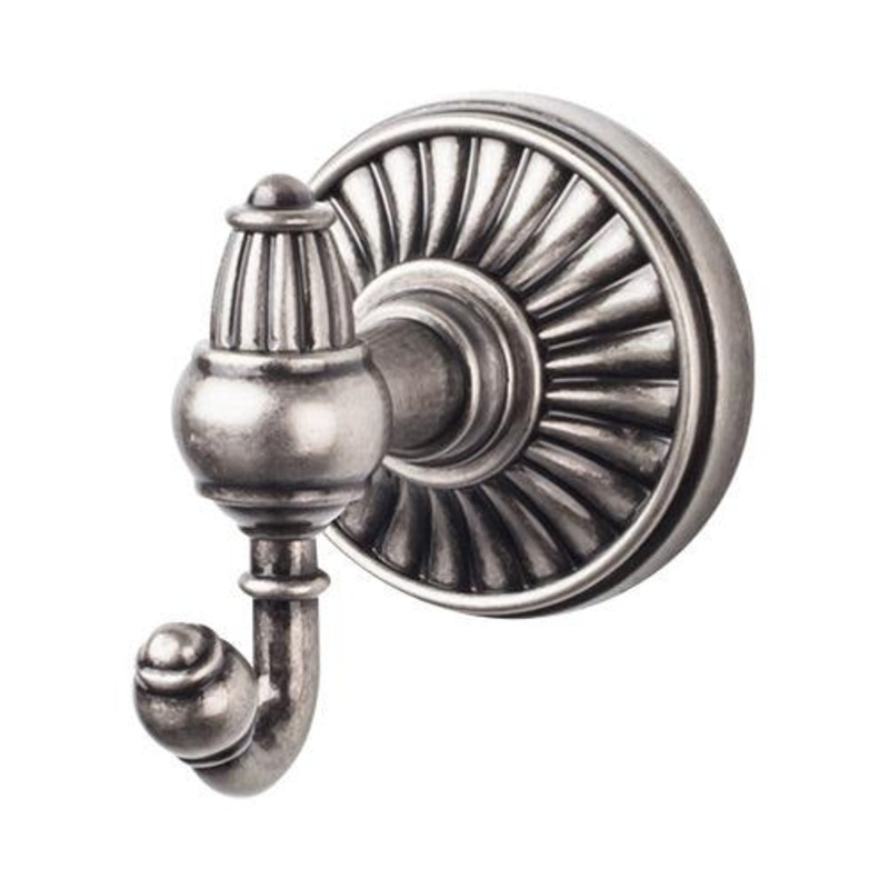 Top Knobs TUSC2PTA Tuscany Bath Double Hook – Antique Pewter