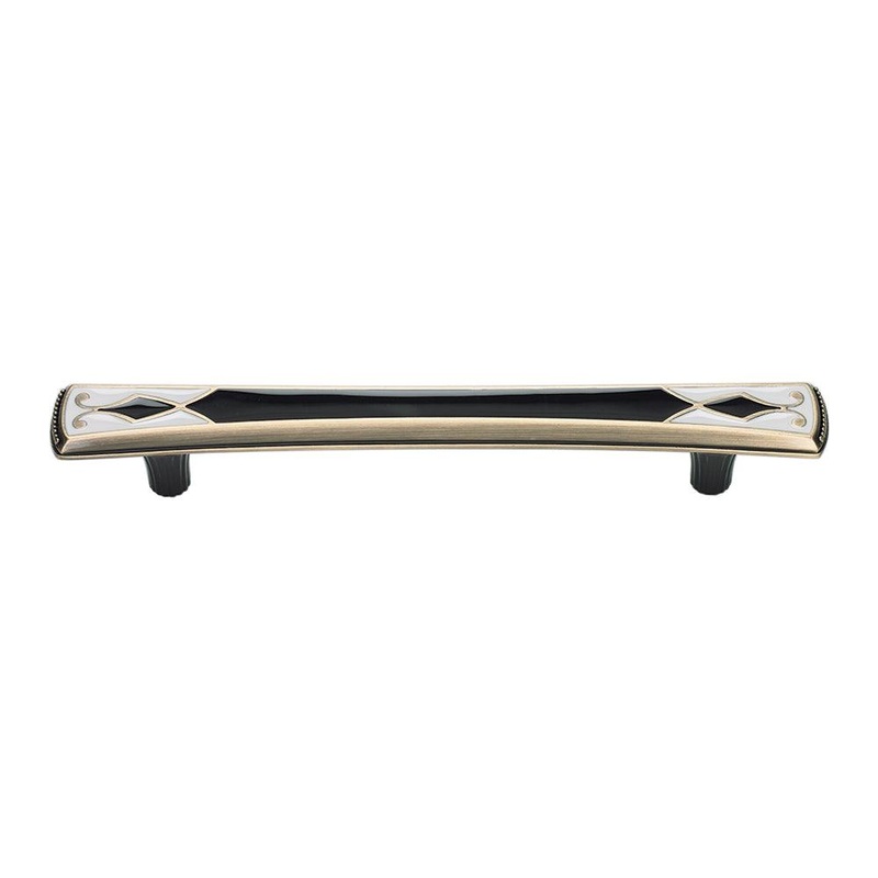 Atlas Homewares Canterbury LargePull 128 MM CC 3188-B-W Black & White