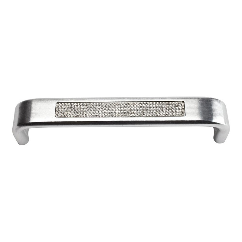 Atlas Homewares Inset Czech Crystal Arch Pull 128 MM CC 3199-MC Matte Chrome