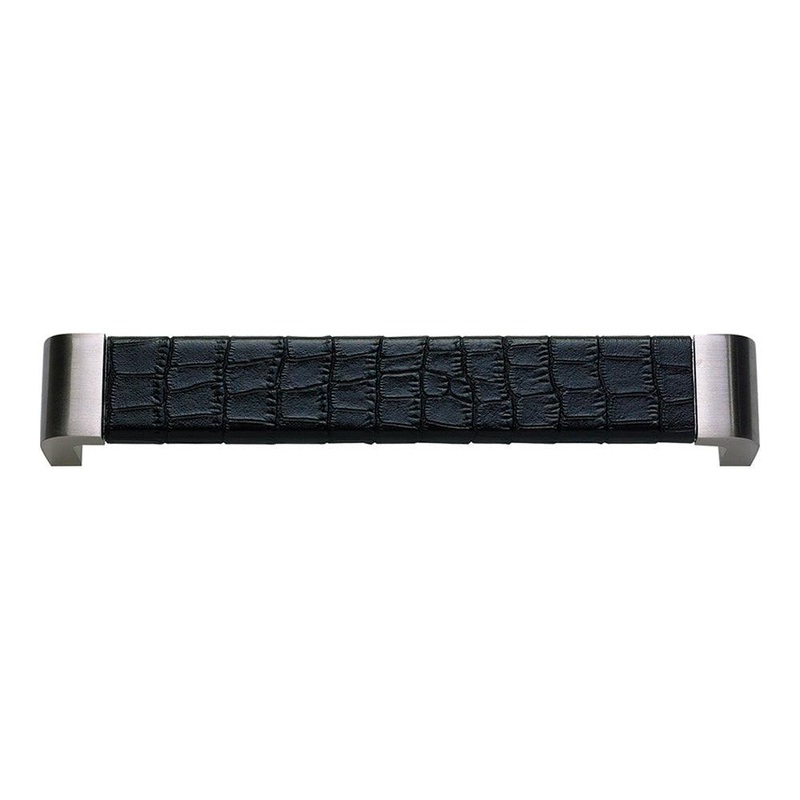 Atlas Homewares Paradigm Pull 160 MM CC 3151-BN-CRC BN & Black Croc Leather