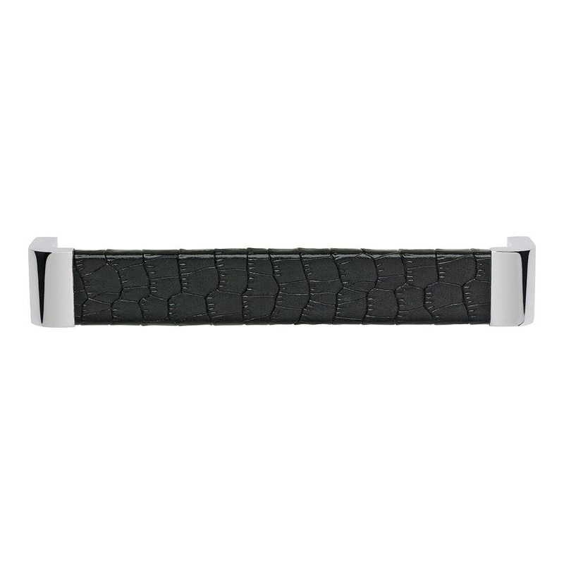 Atlas Homewares Paradigm Pull 160 MM CC 3151-CROC PC & Black Croc Leather