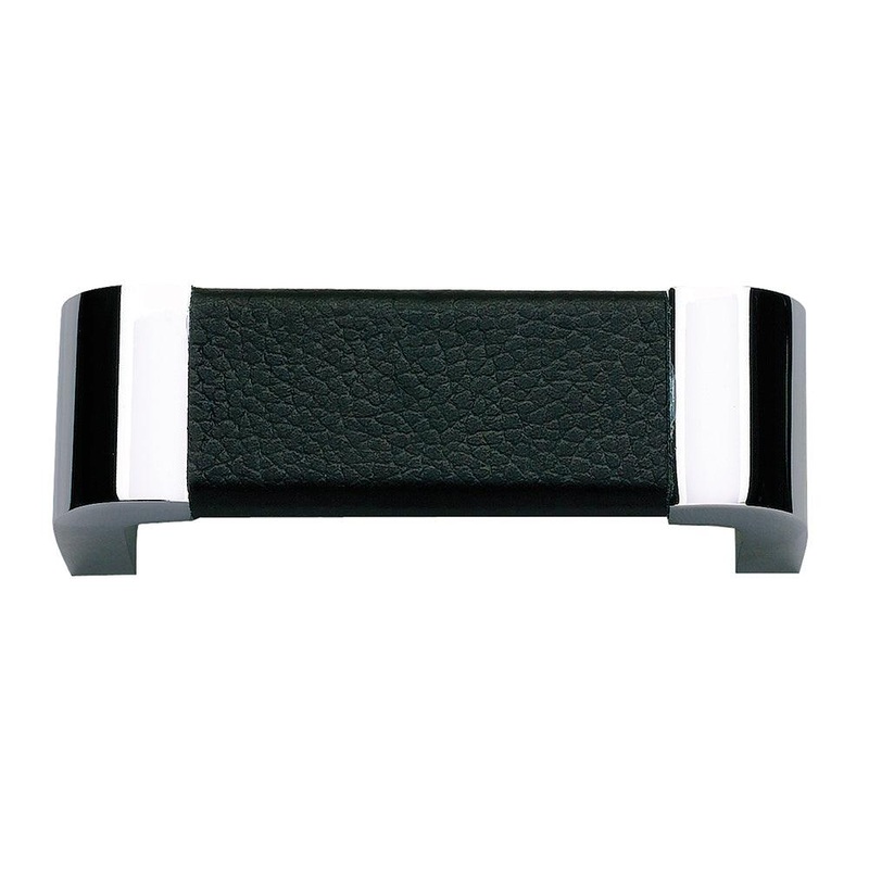 Atlas Homewares Paradigm Pull 3 CC 3150-BL PC & Black Leather