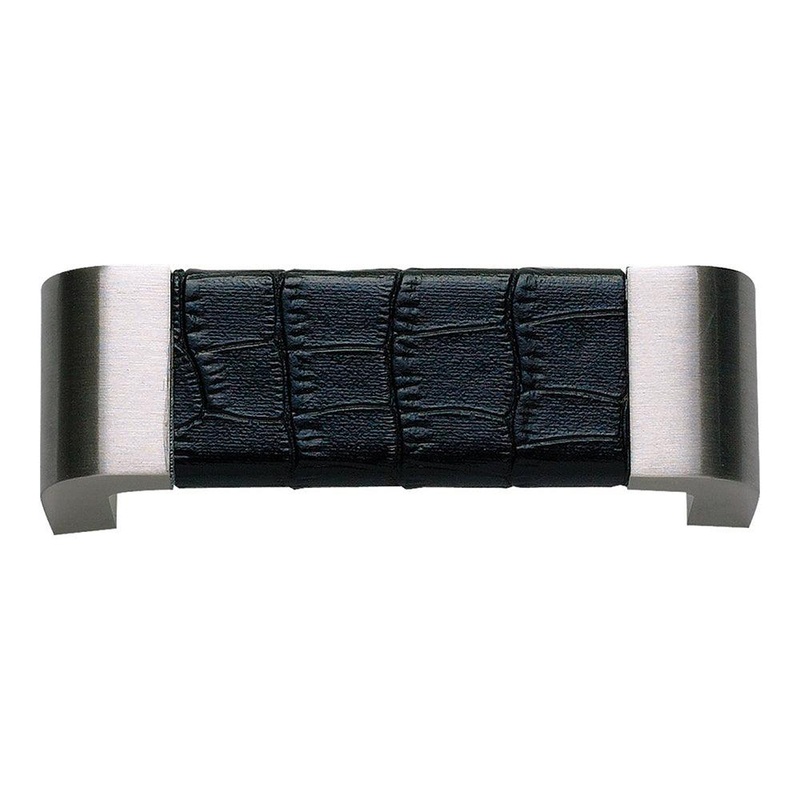Atlas Homewares Paradigm Pull 3 CC 3150-BN-CRC BN & Black Croc Leather