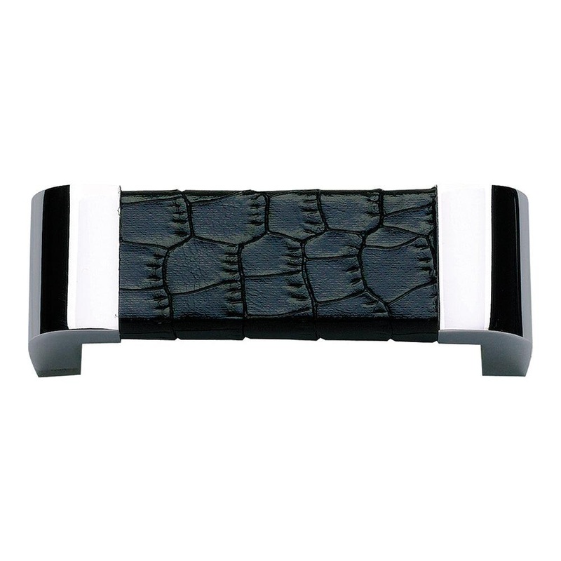 Atlas Homewares Paradigm Pull 3 CC 3150-CROC PC & Black Croc Leather