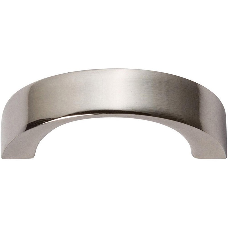 Atlas Homewares Tableau Curved Handle 1 7/16 396-PN Polished Nickel