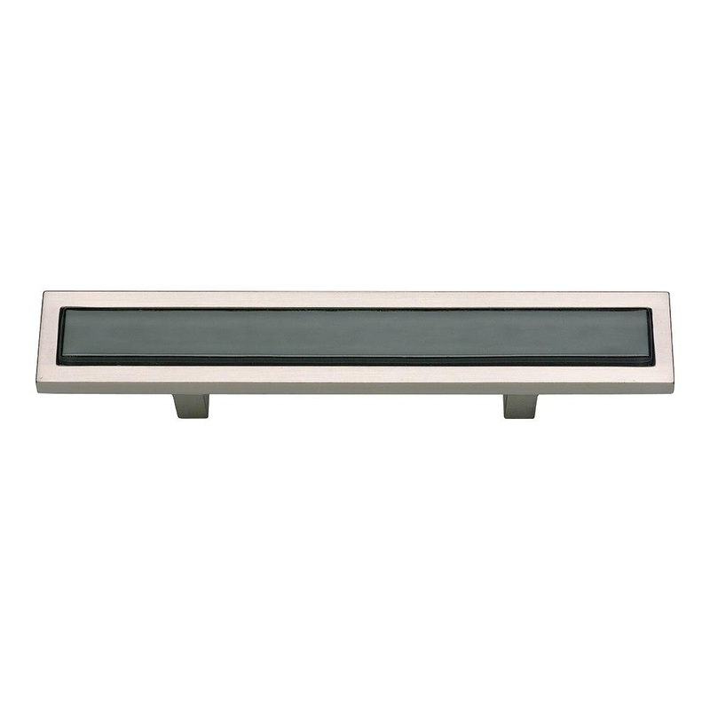 Atlas Homewares Spa Black Pull 3 CC 231-BLK-BRN Brushed Nickel