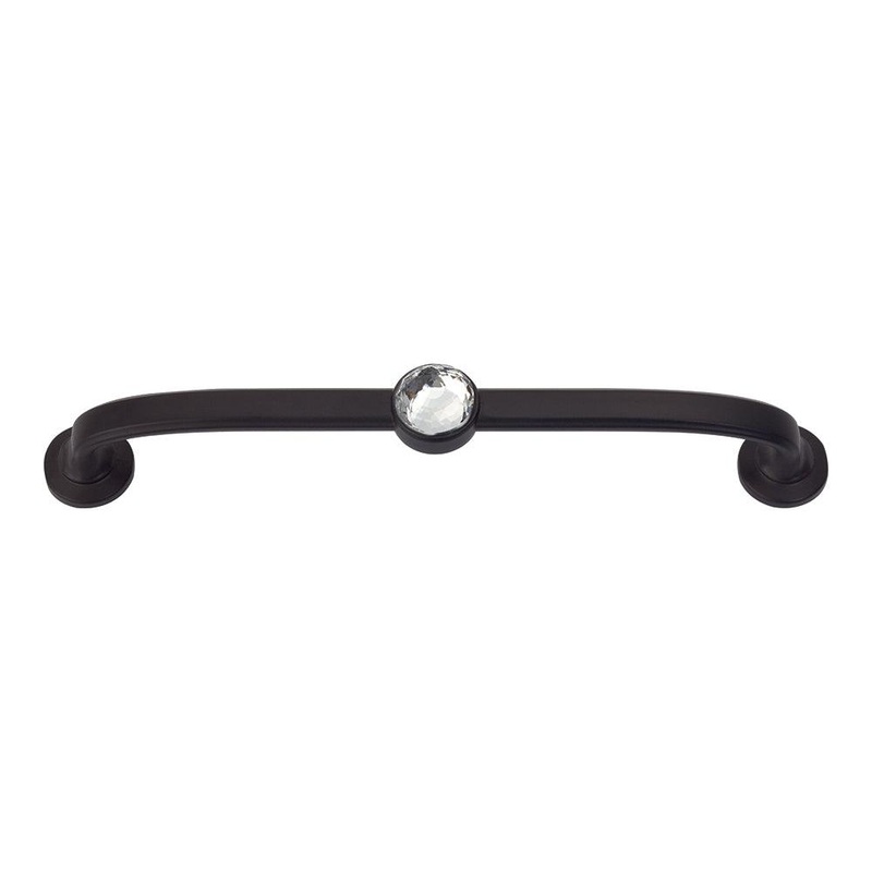 Atlas Homewares Crystal Bracelet Pull 128 MM CC 345-BL Matte Black