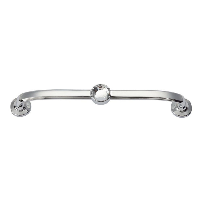 Atlas Homewares Crystal Bracelet Pull 128 MM CC 345-CH Polished Chrome