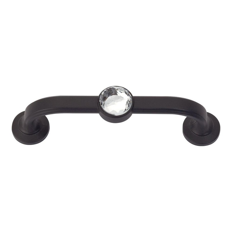 Atlas Homewares Crystal Bracelet Pull 3 CC 344-BL Matte Black