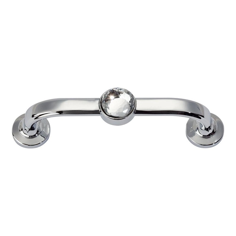 Atlas Homewares Crystal Bracelet Pull 3 CC 344-CH Polished Chrome