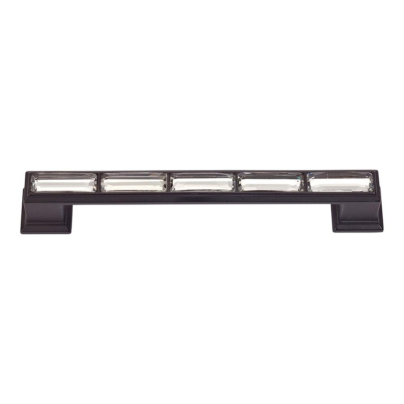 Atlas Homewares Legacy Crystal Pull 128 MM CC 342-BL Matte Black