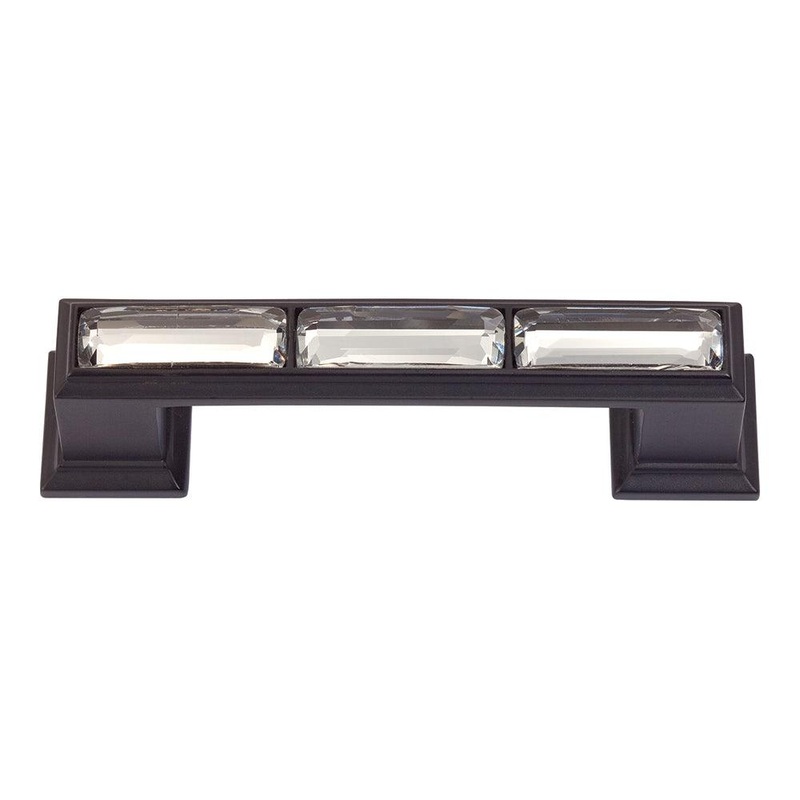 Atlas Homewares Legacy Crystal Pull 3 CC 341-BL Matte Black