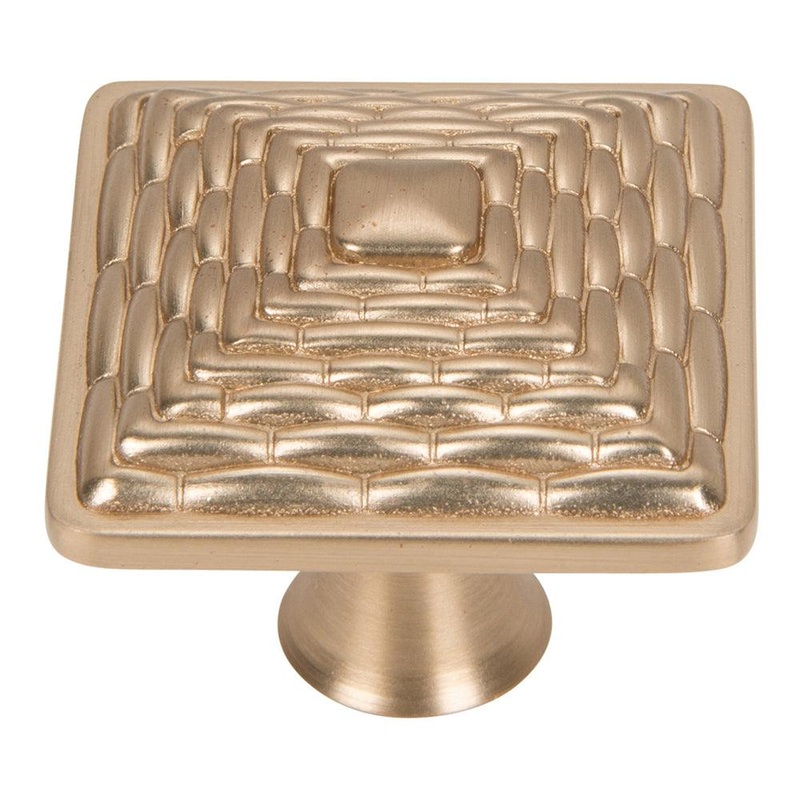 Atlas Homewares Mandalay SquareKnob 237-CM Champagne