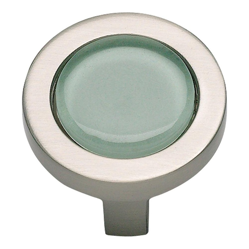 Atlas Homewares Spa Green Round Knob 229-GR-BRN Brushed Nickel