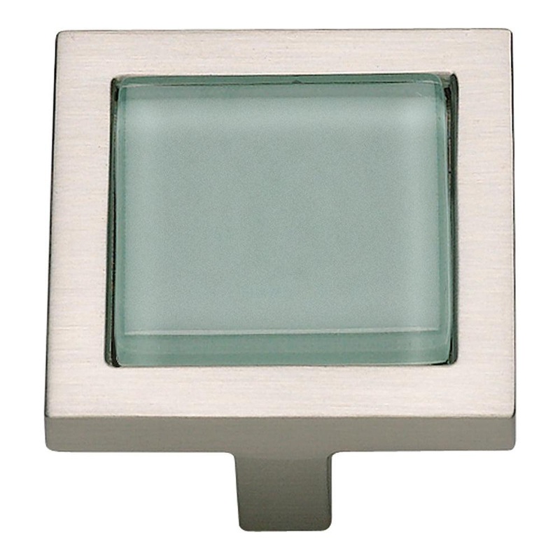Atlas Homewares Spa Green SquareKnob 230-GR-BRN Brushed Nickel