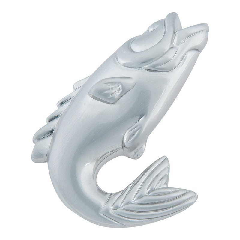 Atlas Homewares Fish Knob 2204-BRN Brushed Nickel