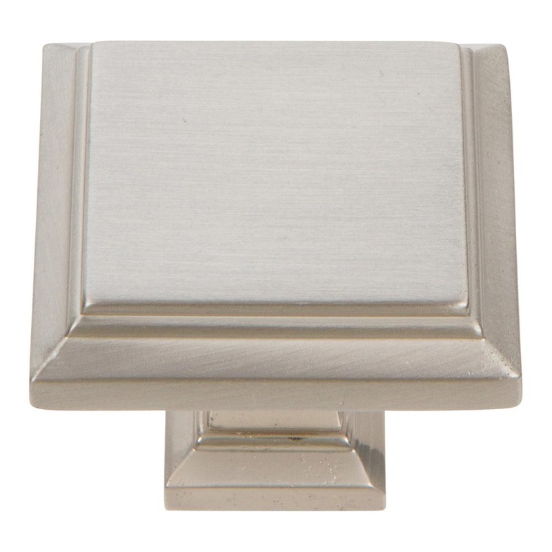 Atlas Homewares Sutton Place SquareKnob 289-BRN Brushed Nickel