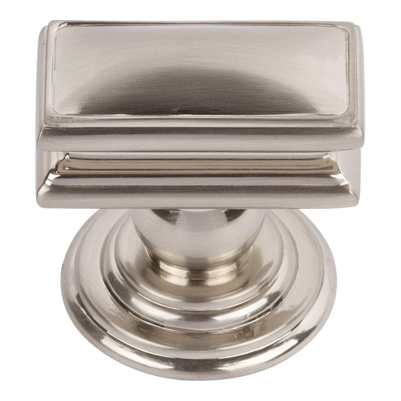 Atlas Homewares Campaign Rectangle Knob 377-BRN Brushed Nickel