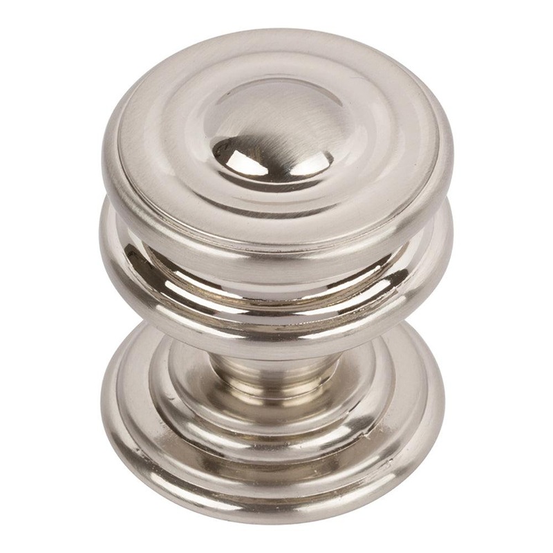 Atlas Homewares Campaign Round Knob 376-BRN Brushed Nickel