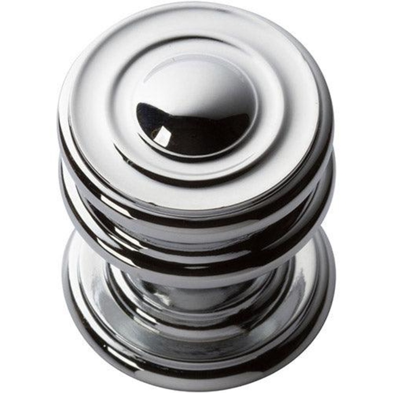Atlas Homewares Campaign Round Knob 376-CH Polished Chrome